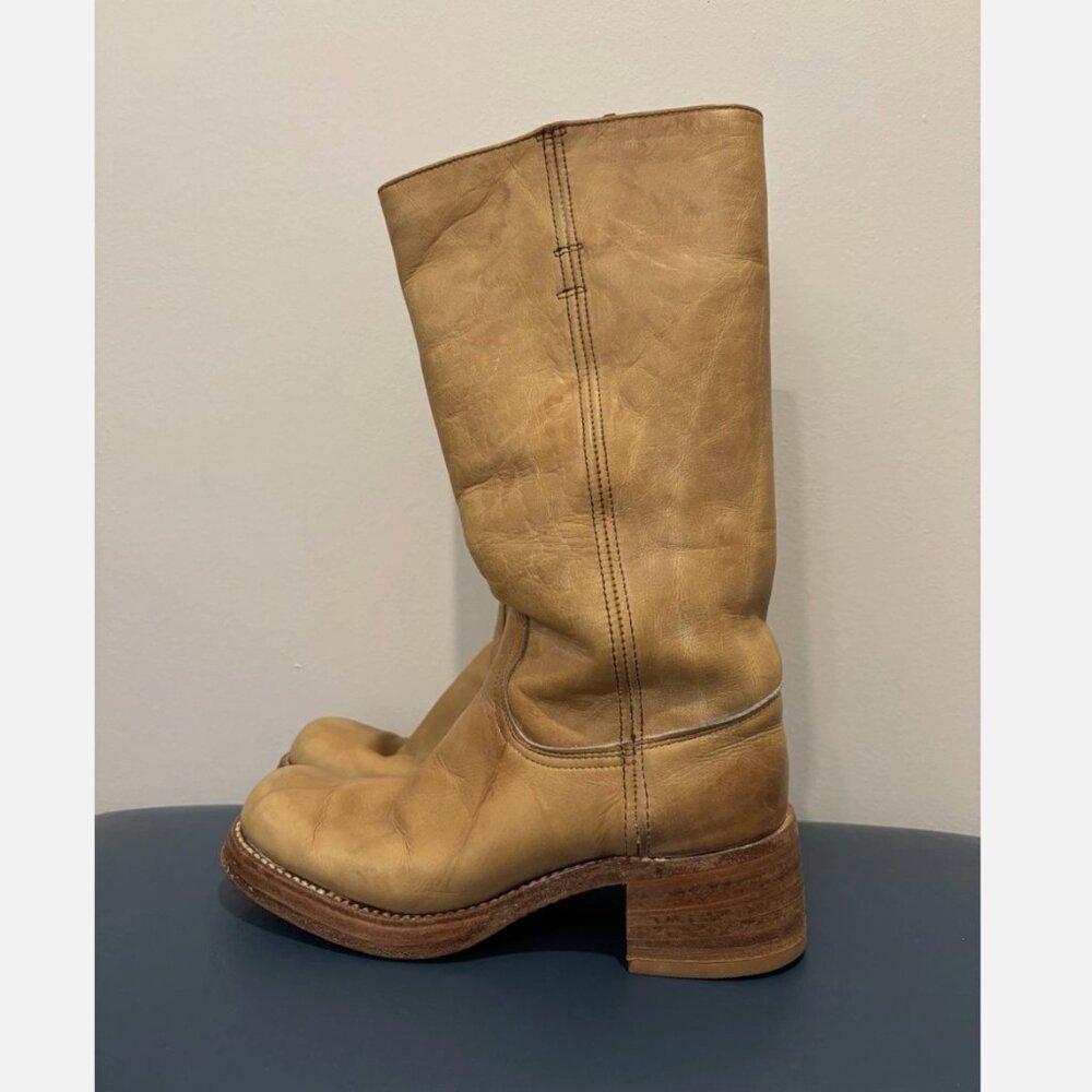 FRYE vintage 8152 black label campus banana boots size 7 AA